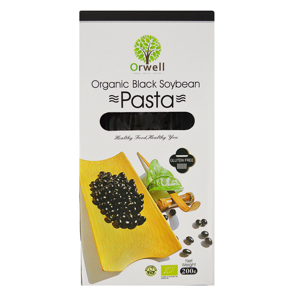 Large organic black soybean pasta spaghetti
