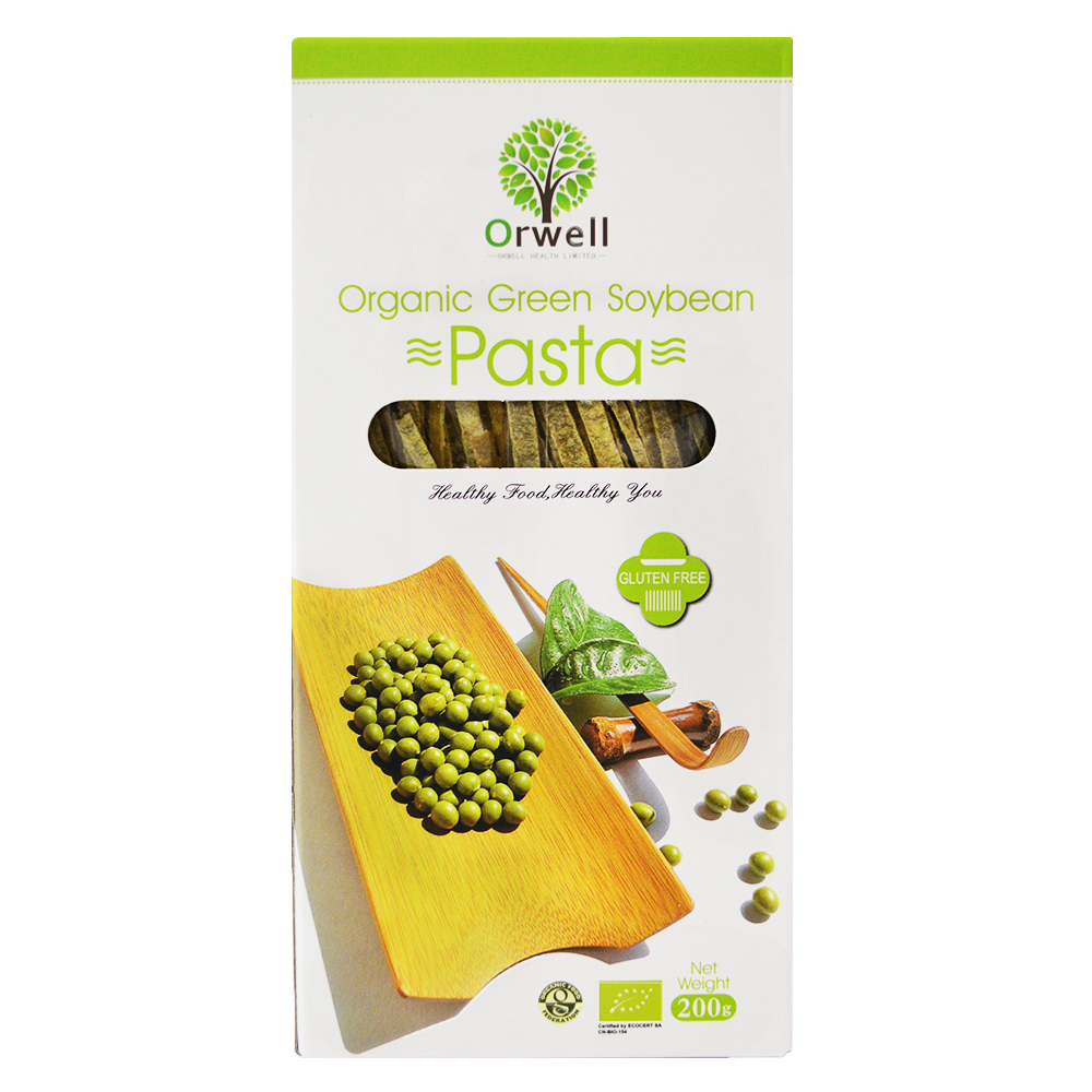 Large organic green soybean pasta fettucine 2