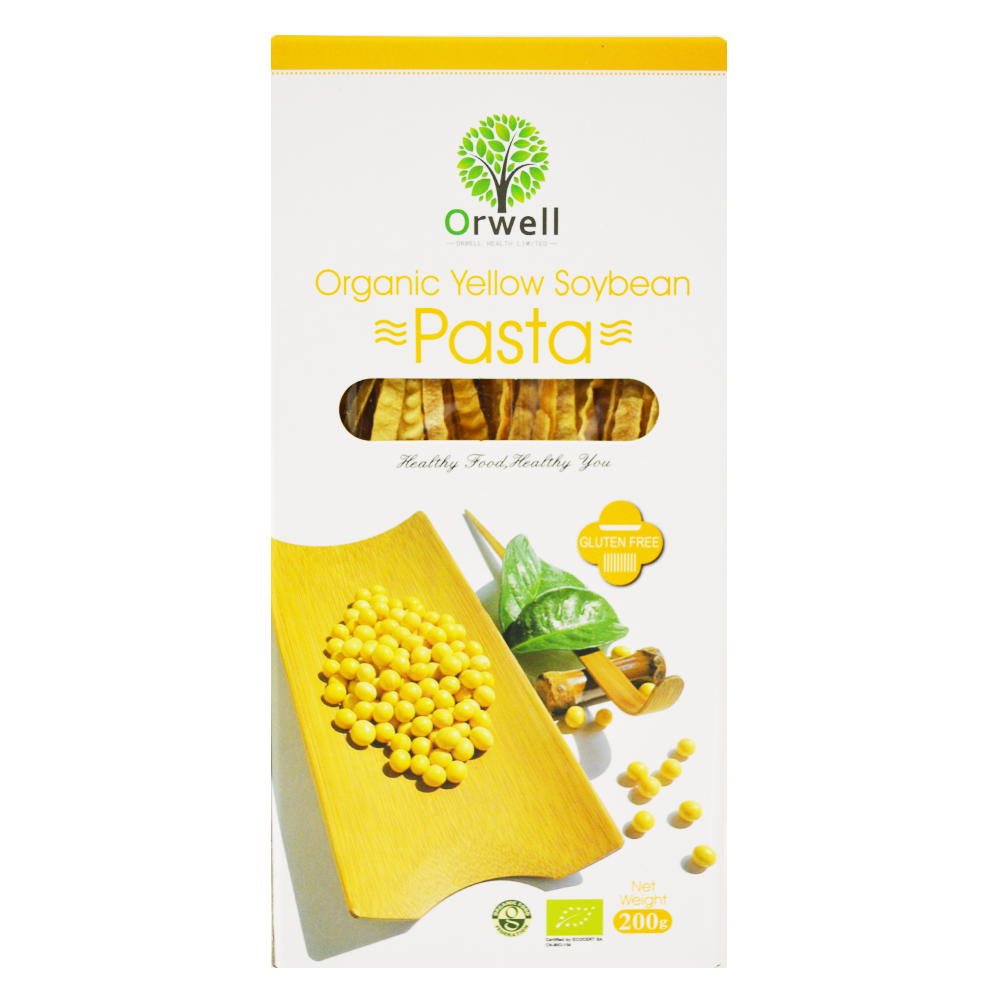 Large organic yellow soybean pasta fettuccine